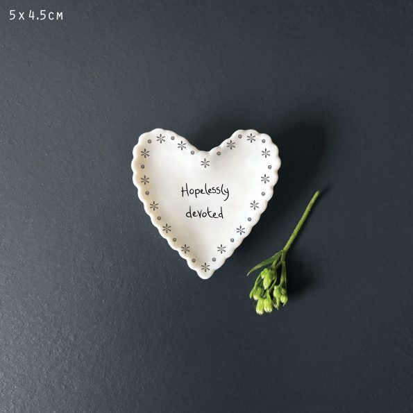 East of India - Scallop Heart Dish - Hopelessly Devoted