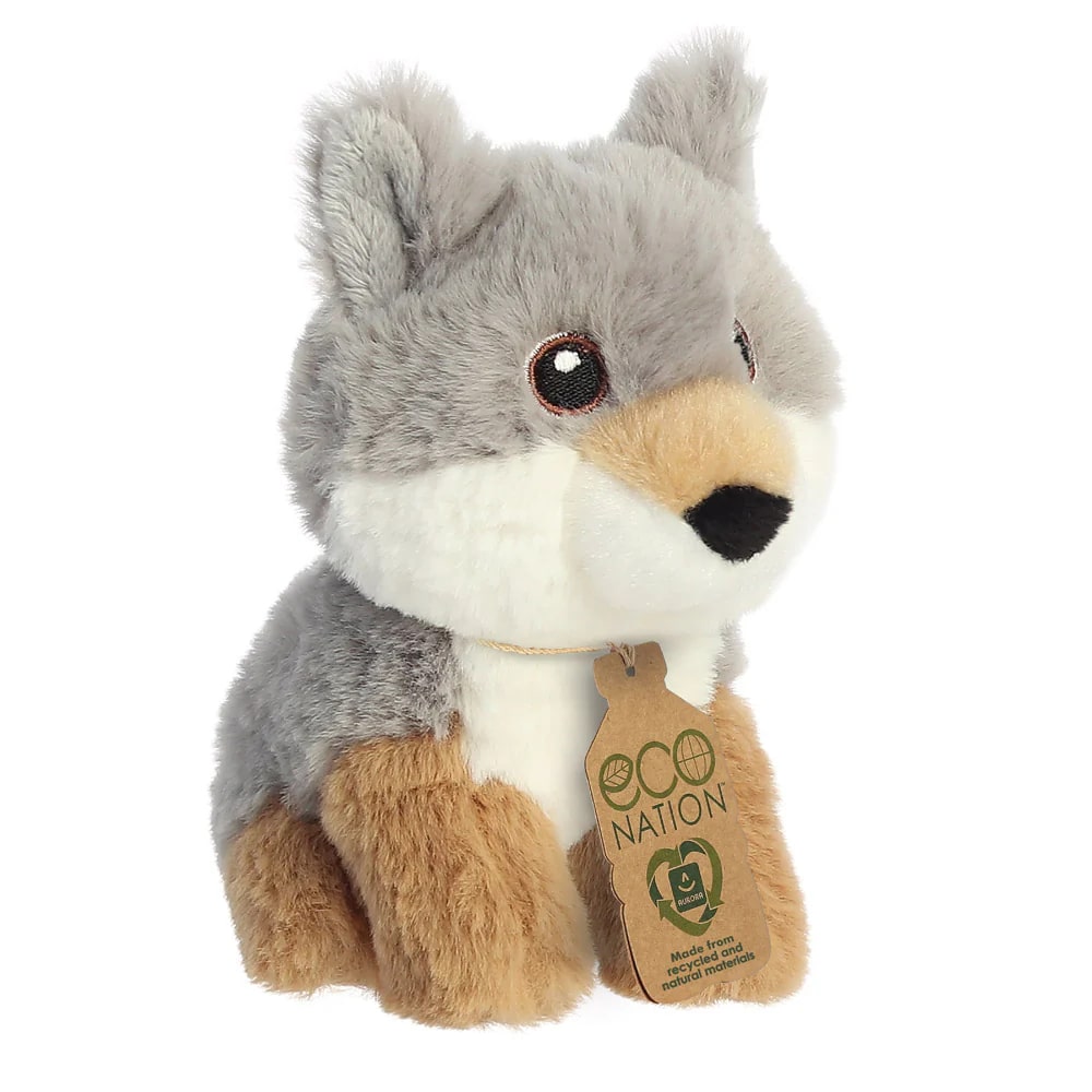 Aurora - Eco Nation Mini Wolf - Recycled Soft Toy