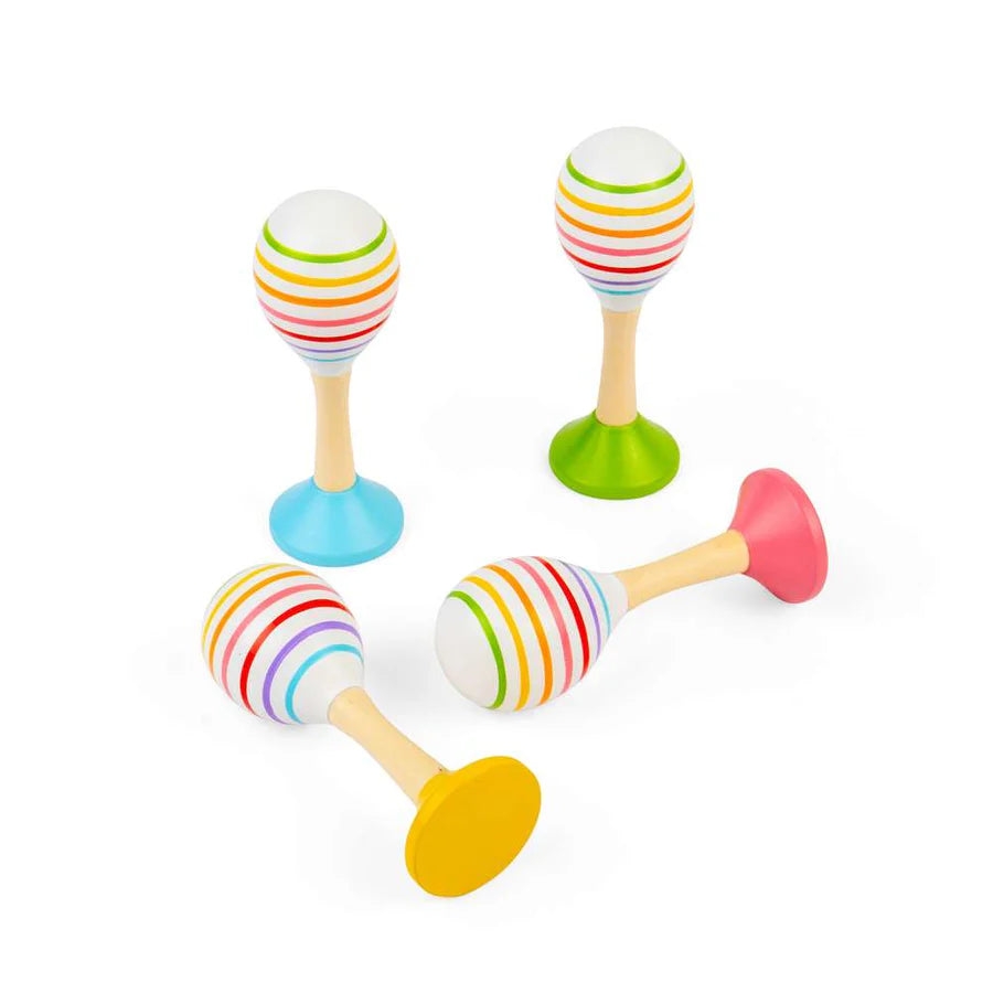 Bigjigs Toys - Junior Maracas (One Pair - Colour Chosen at Random)