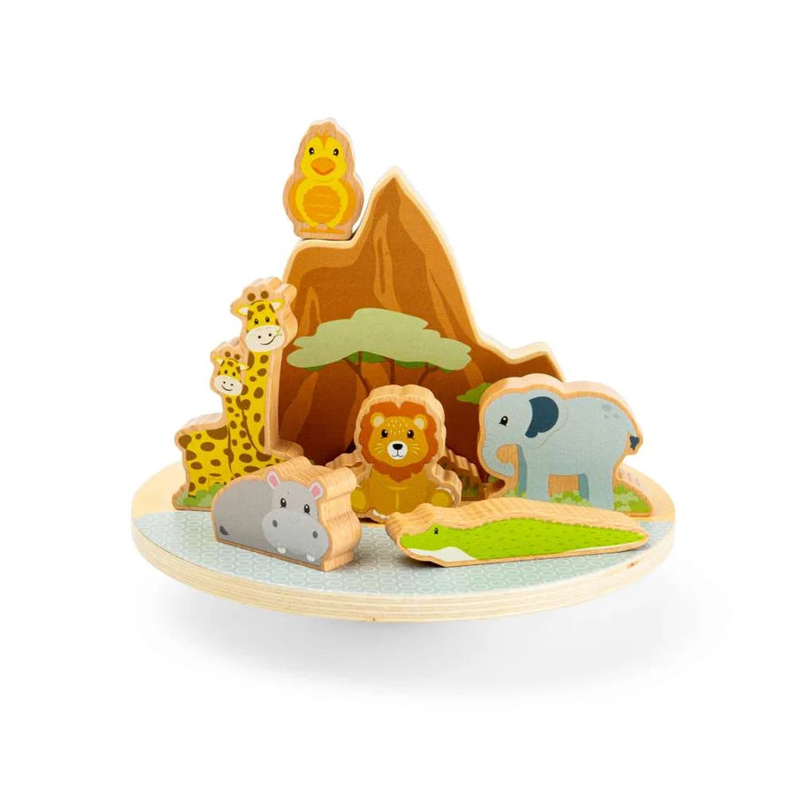 Bigjigs Toys - Wooden Safari Wobble Board