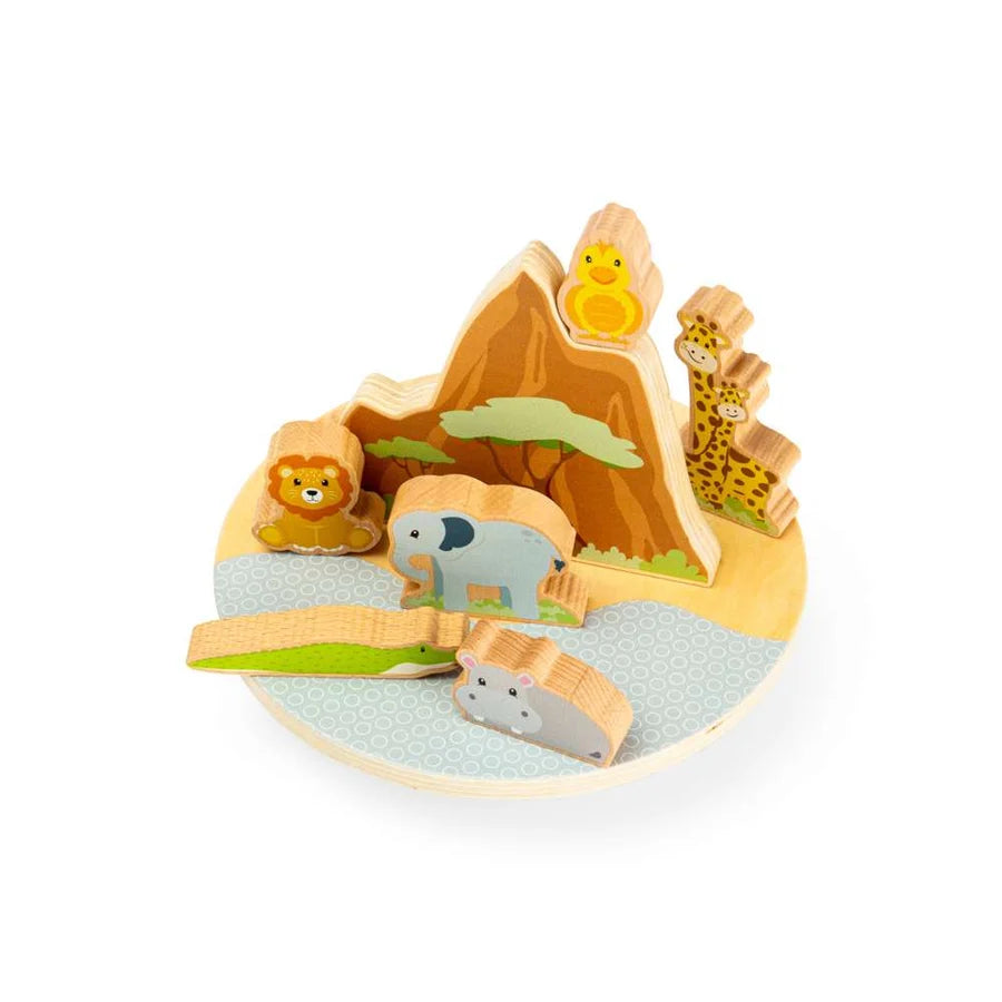 Bigjigs Toys - Wooden Safari Wobble Board