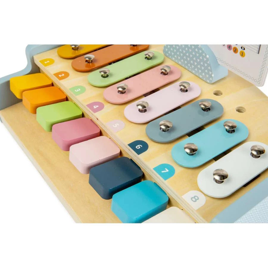 Bigjigs Toys - Xylo Piano 2-in-1 Wooden Xylophone & Baby Piano