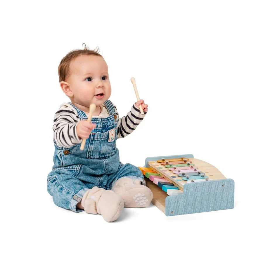 Bigjigs Toys - Xylo Piano 2-in-1 Wooden Xylophone & Baby Piano