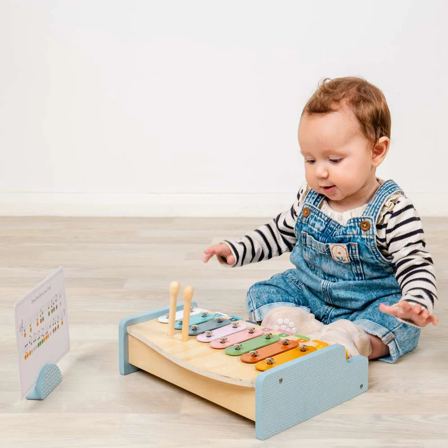 Bigjigs Toys - Xylo Piano 2-in-1 Wooden Xylophone & Baby Piano