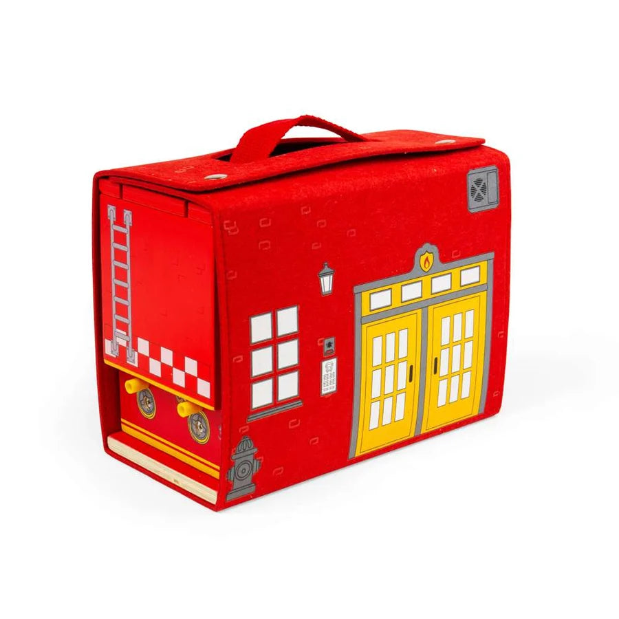 Bigjigs Toys - Fire Station On The Go
