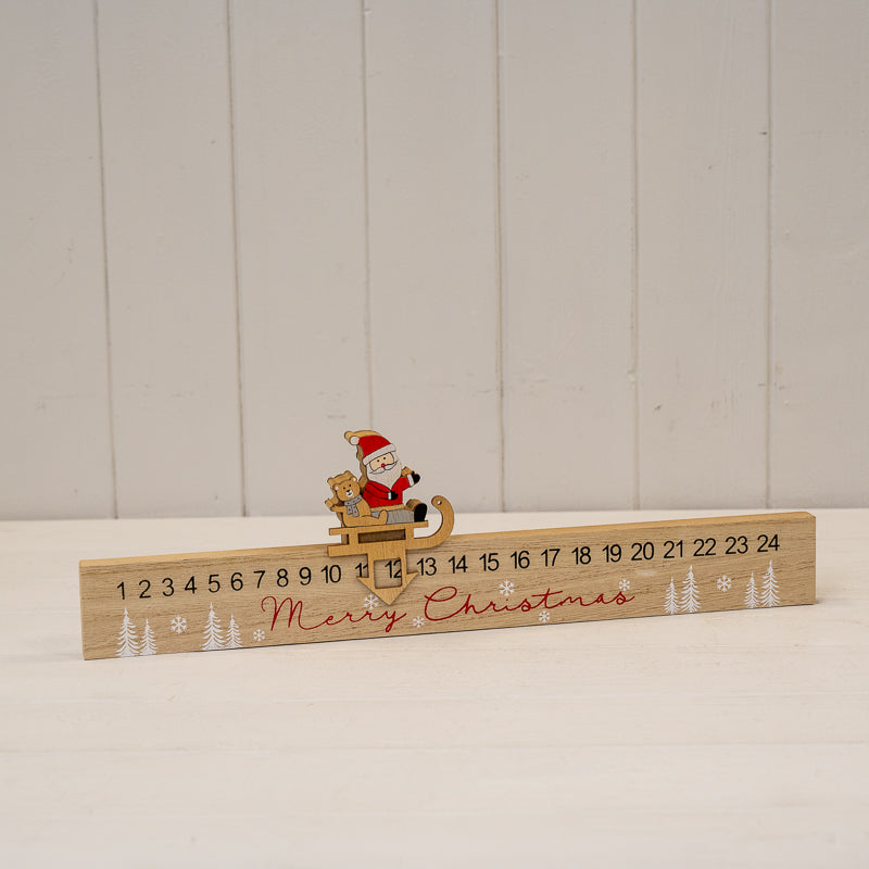 Christmas Wooden Santa Advent Calendar