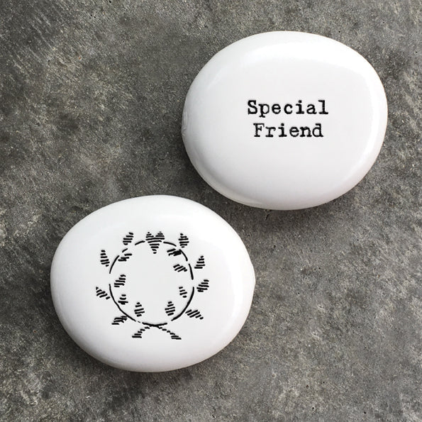 East of India - Porcelain Pebble - 'Special Friend'