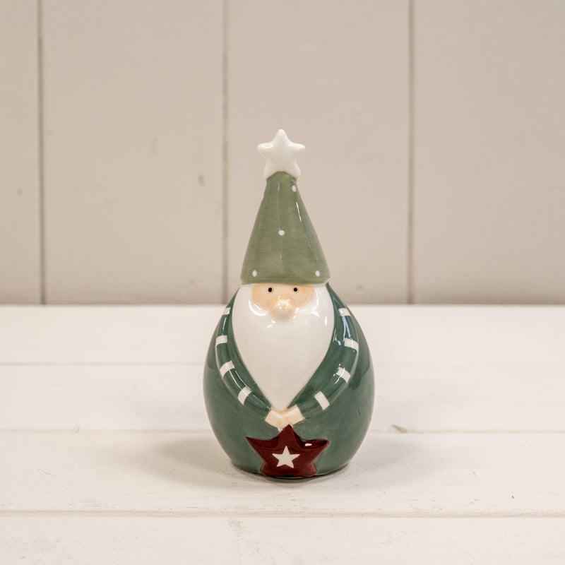 Ceramic Green and White Gonk Decoration