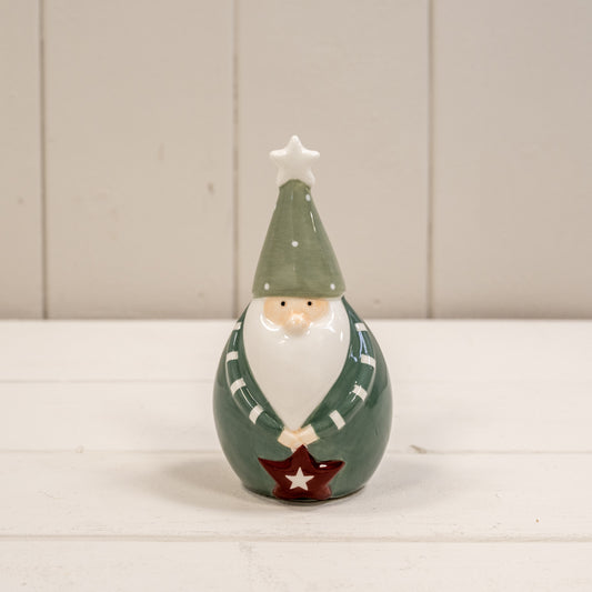 Ceramic Green and White Gonk Decoration