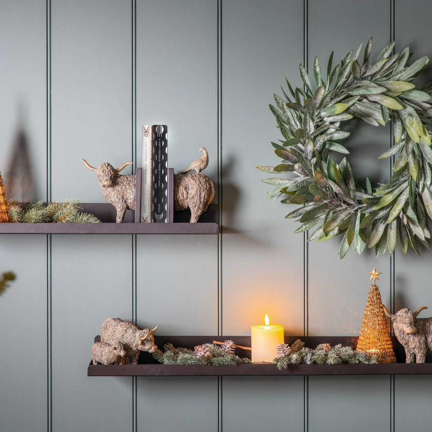 Highland Cow Mum & Calf Sculpture