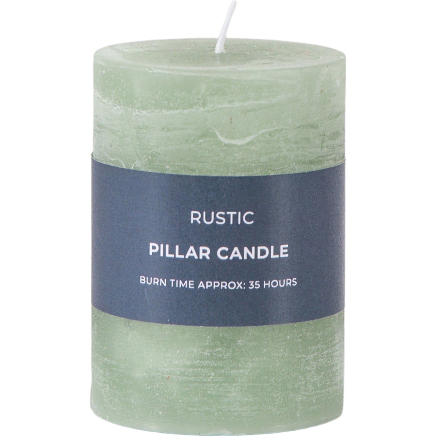 Rustic Sage Pillar Candle - Small
