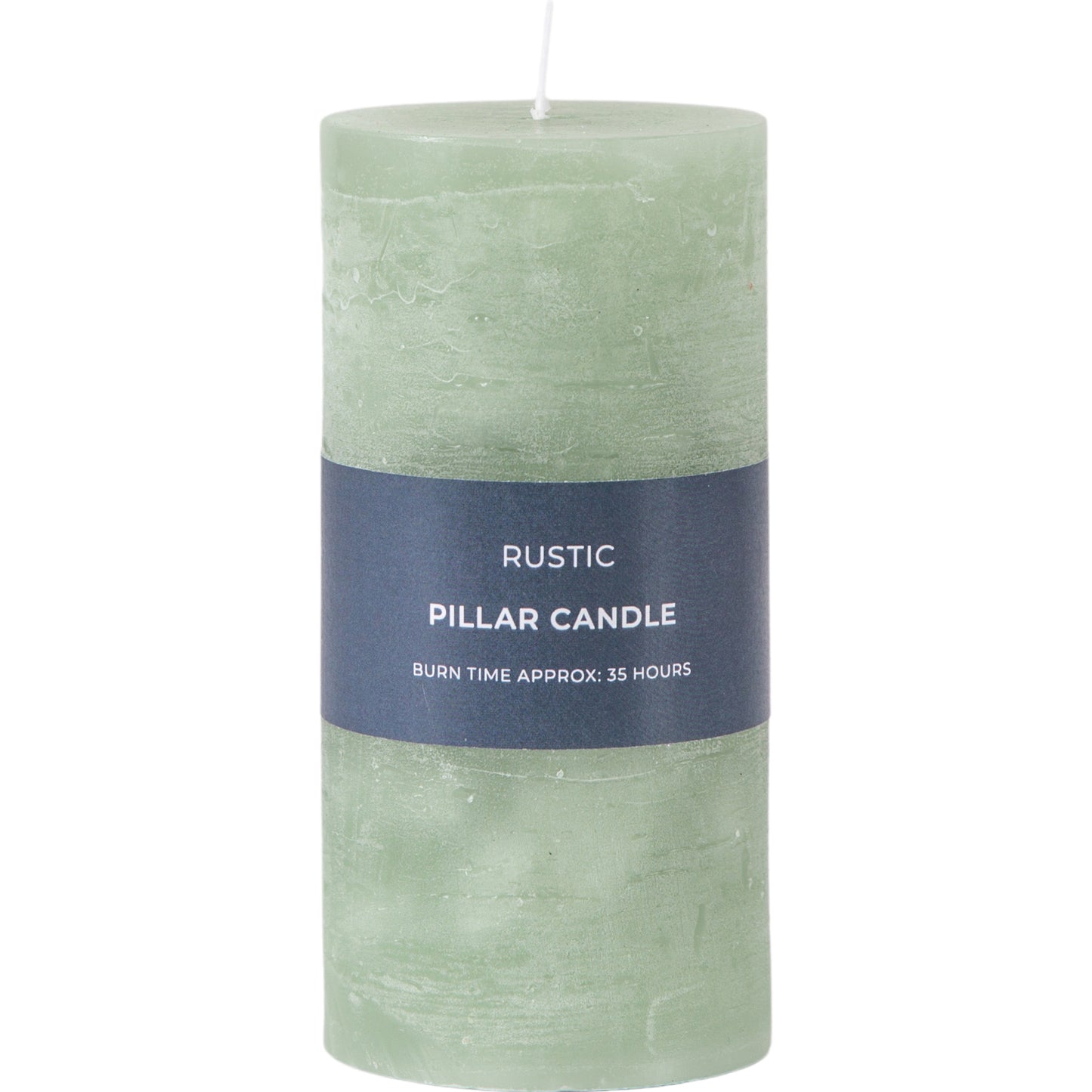 Rustic Sage Pillar Candle - Large