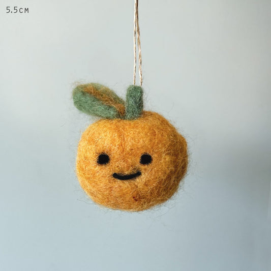 East of India - Needle Felted Hanging Orange