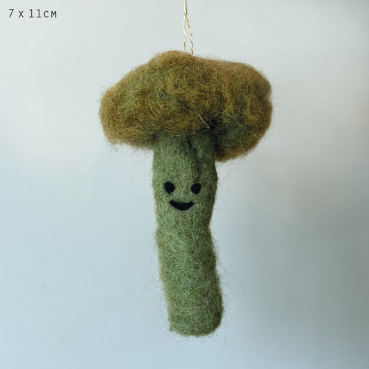 East of India - Needle Felted Hanging Broccoli