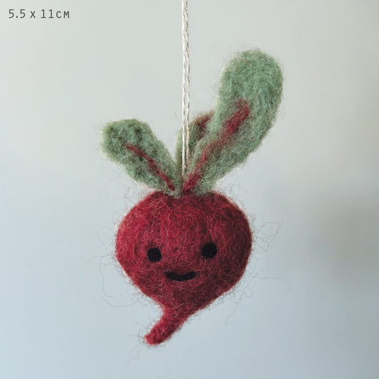 East of India - Needle Felted Hanging Beetroot