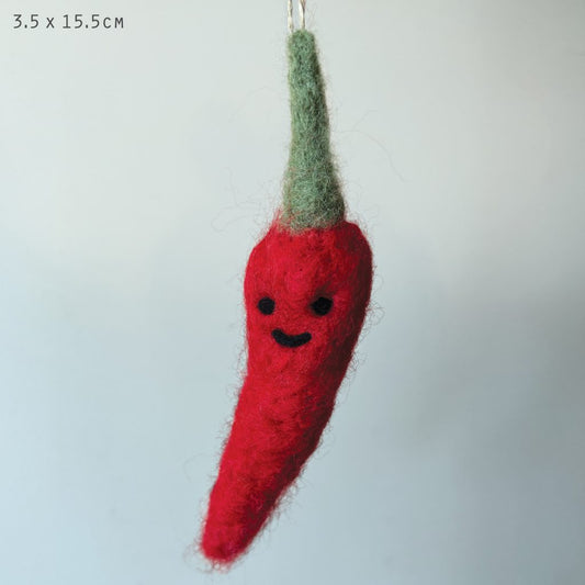 East of India - Needle Felted Hanging Chilli Pepper