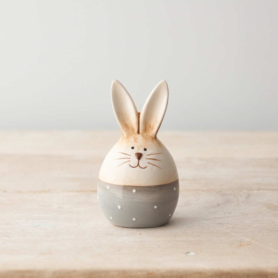 Ceramic Bunny Egg Decoration - 11cm
