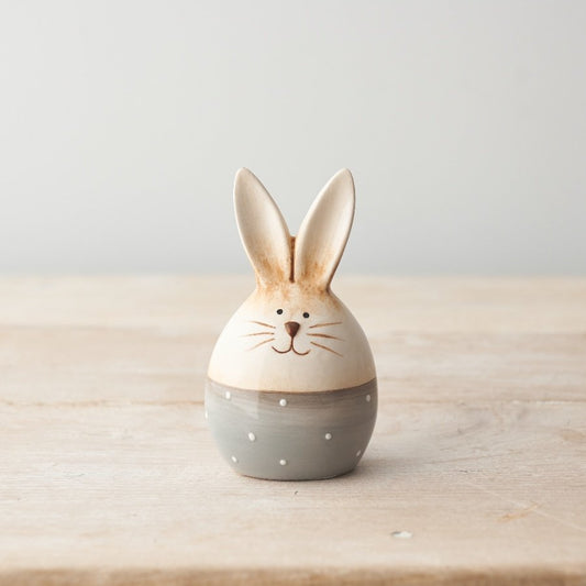 Ceramic Bunny Egg Decoration - 11cm