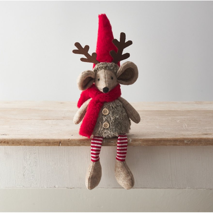 Nordic Mouse With Antlers - 40cm