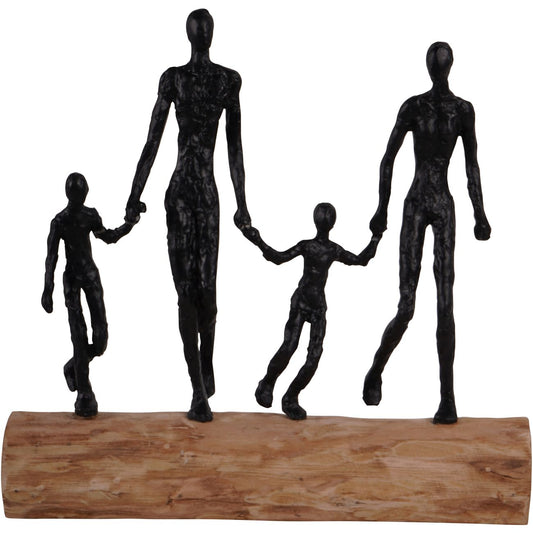 Loving Family on Wooden Stand