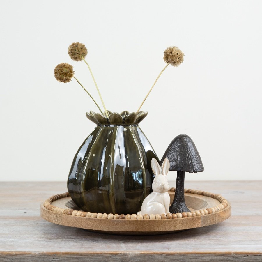 Green Poppy Bud Vase - 11cm