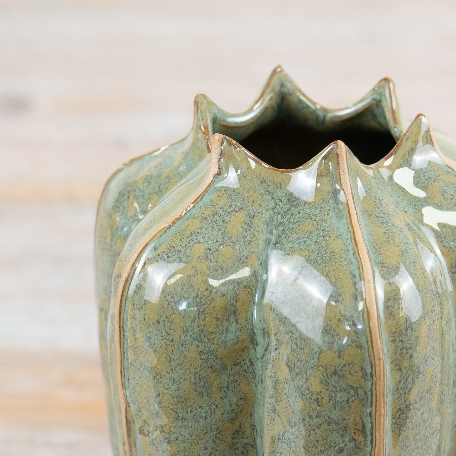 Green Seeded Pod Vase - 16cm