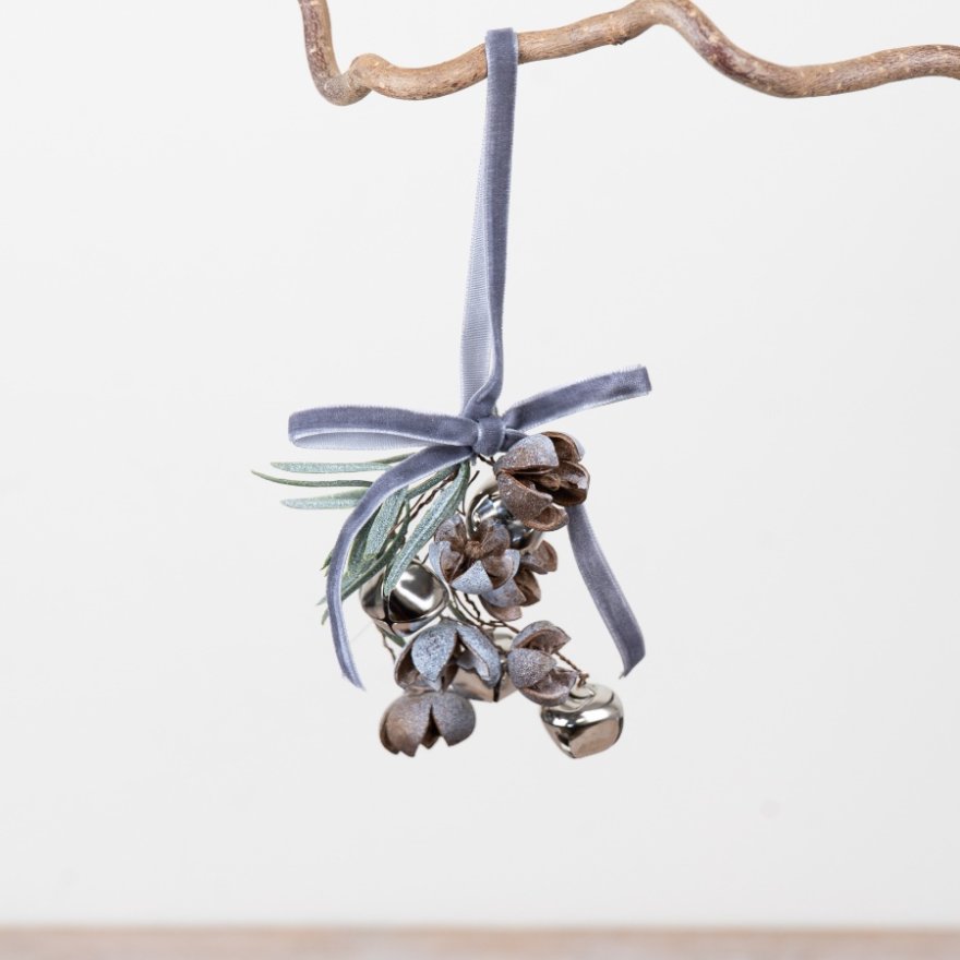 Frosted Festive Hanging Decoration - 19cm