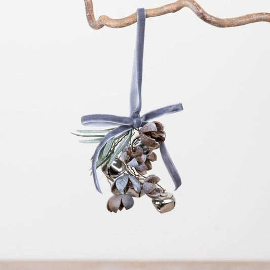 Frosted Festive Hanging Decoration - 19cm