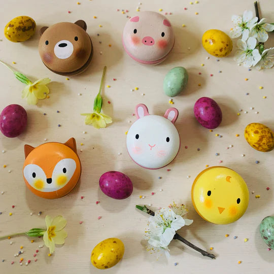 Tender Leaf -  Wooden Animal Macarons