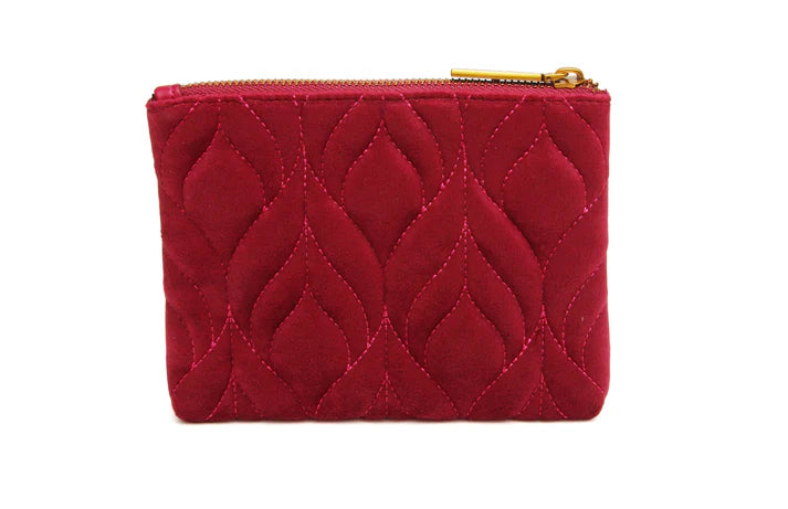 Alice Wheeler - Fig Velvet Pouch Make Up Bag