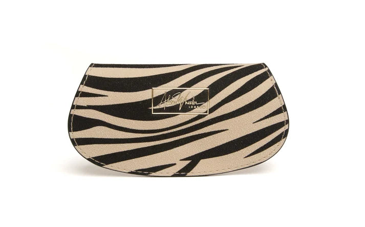 Alice Wheeler - Light Zebra Print Glasses Case