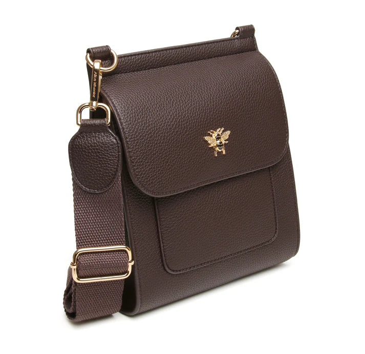 Alice Wheeler - Chocolate Bloomsbury Crossbody Bag