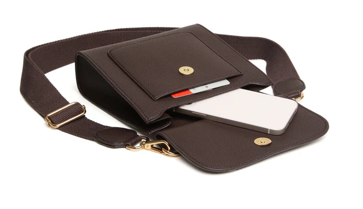 Alice Wheeler - Chocolate Bloomsbury Crossbody Bag