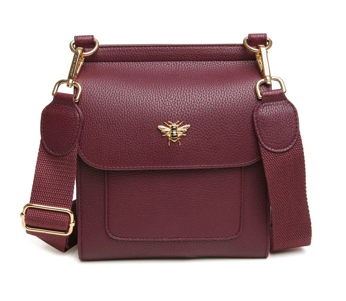 Alice Wheeler - Berry Bloomsbury Crossbody Bag