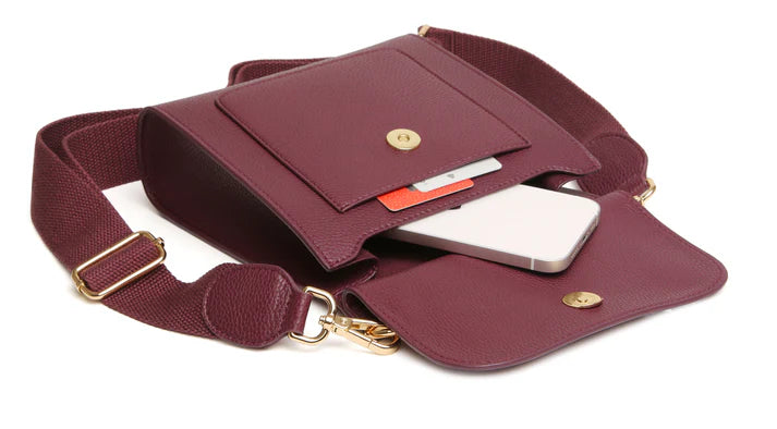 Alice Wheeler - Berry Bloomsbury Crossbody Bag