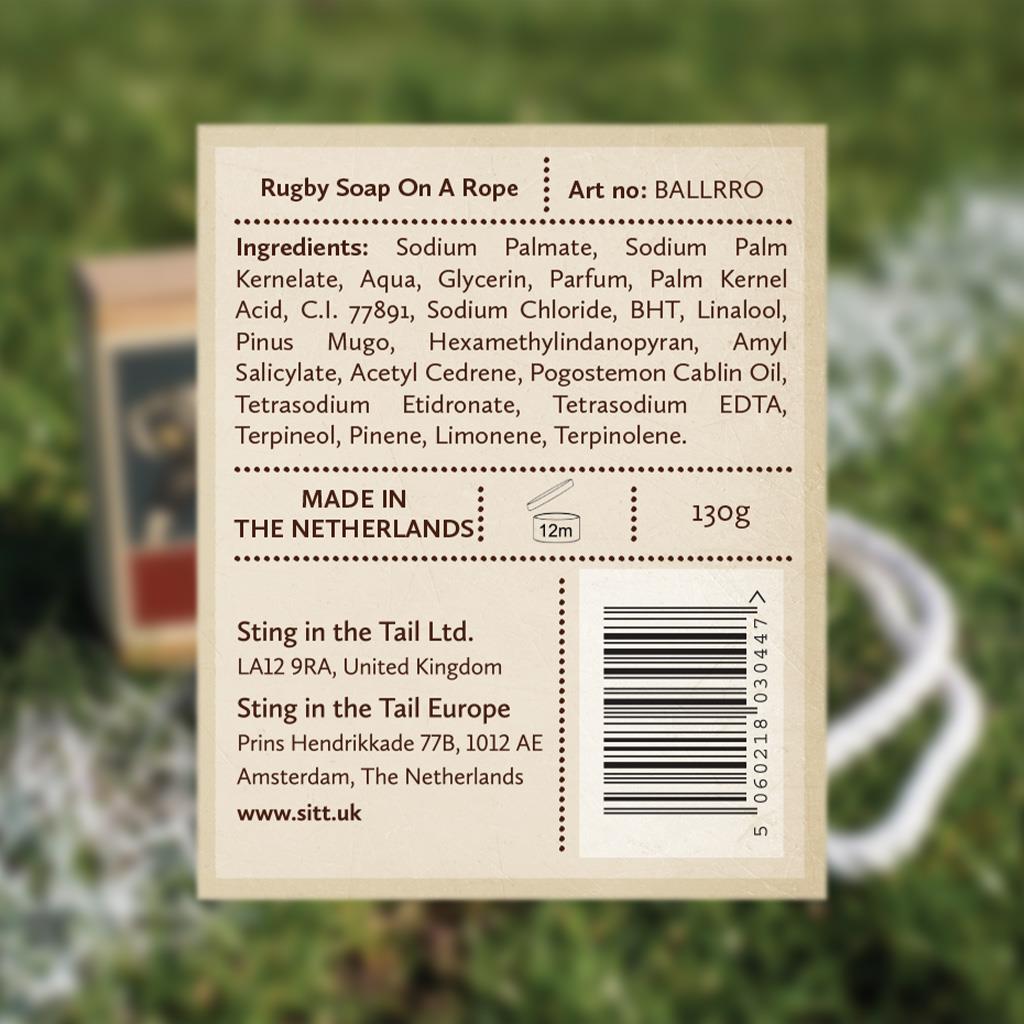 Sting In The Tail - Rugby Soap On A Rope