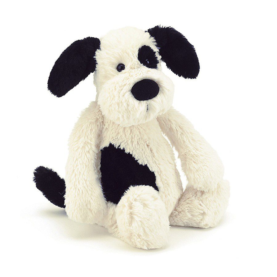 Jellycat - Bashful 'Patch' Black & White Puppy