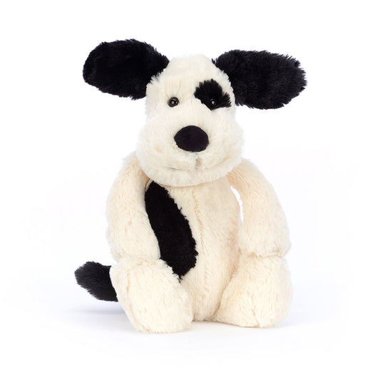 Jellycat - Bashful Black & Cream Puppy Original - MAXIMUM ONE PER CUSTOMER