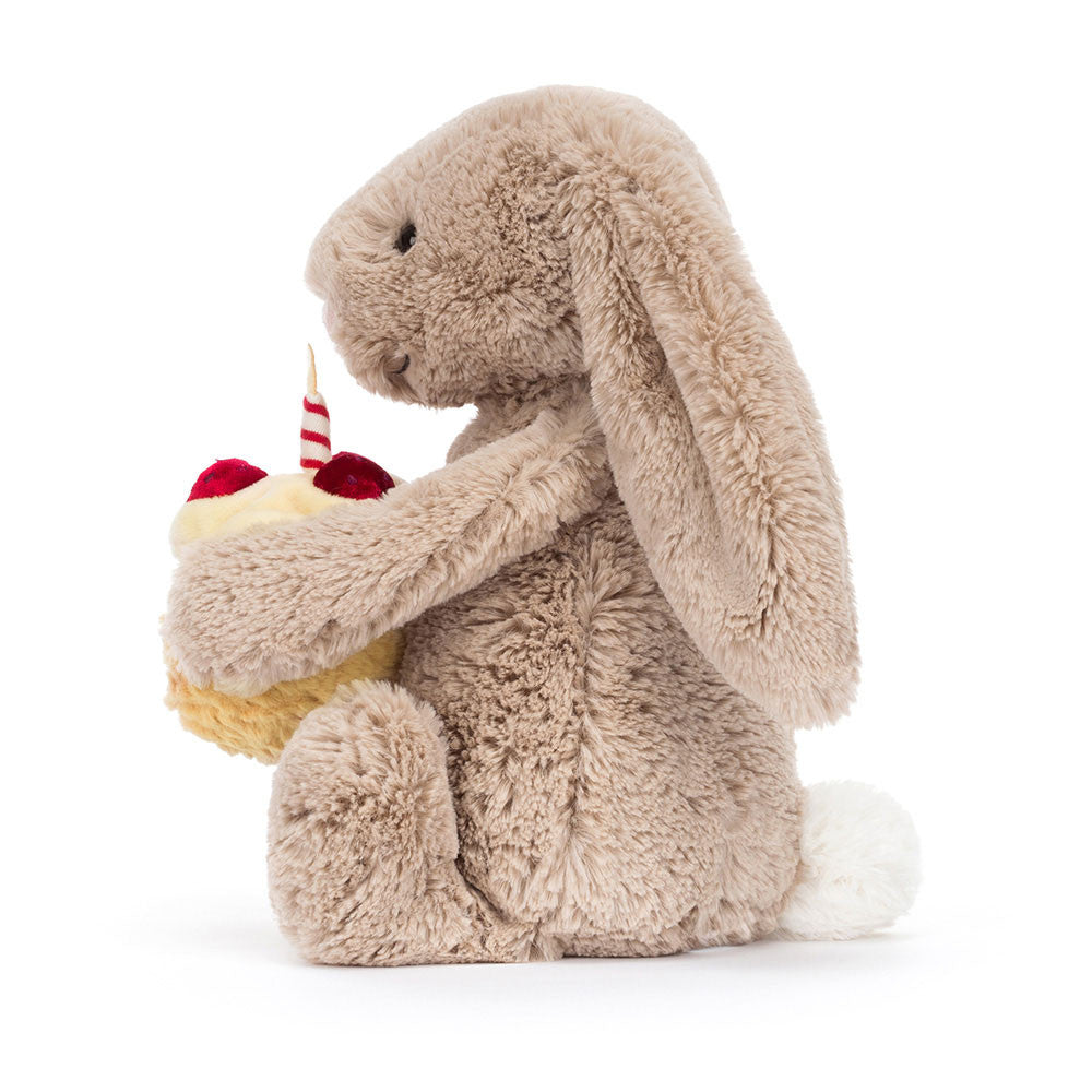 Jellycat - Bashful Beige Bunny 'Birthday' - MAXIMUM 2 PER CUSTOMER