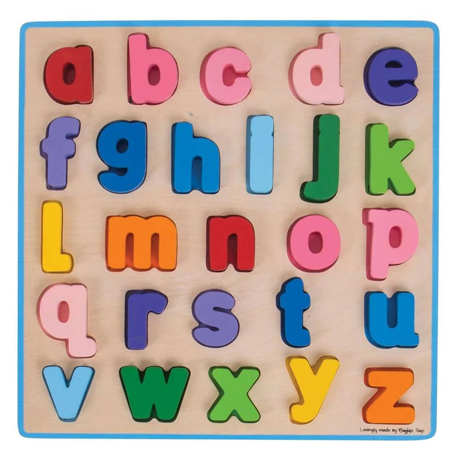 Bigjigs Toys - Wooden Chunky Alphabet Puzzle (Lowercase)