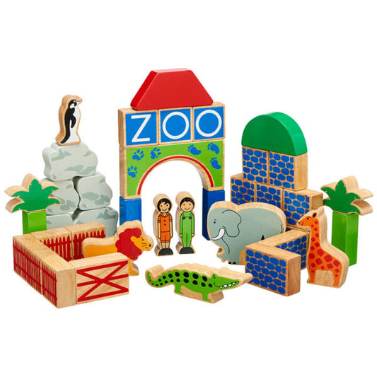 Lanka Kade - Wooden Zoo Building Blocks Playset