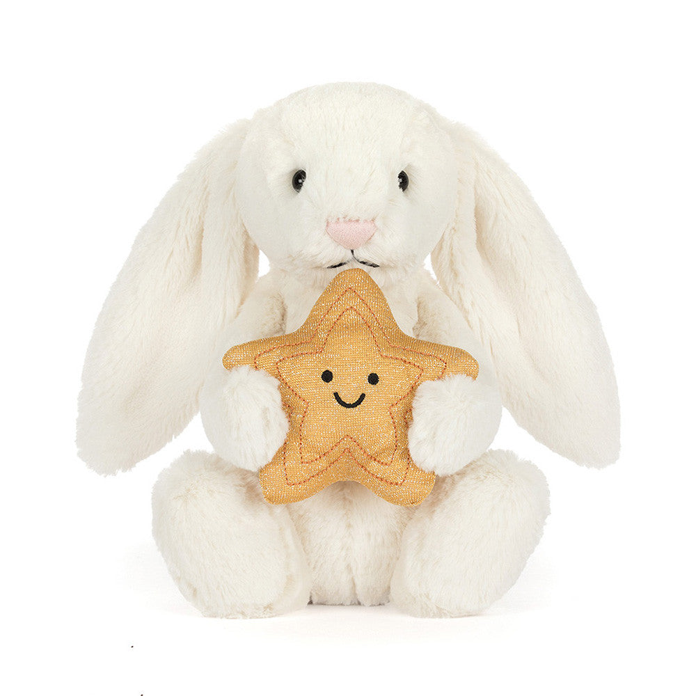 jELLYCAT - Cream Bunny With Star - MAXIMUM ONE PER CUSTOMER