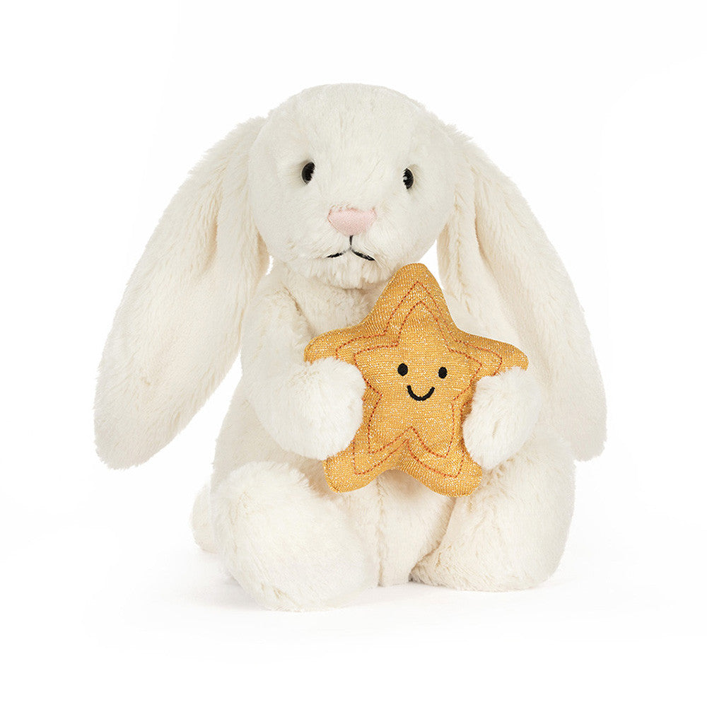 jELLYCAT - Cream Bunny With Star - MAXIMUM ONE PER CUSTOMER