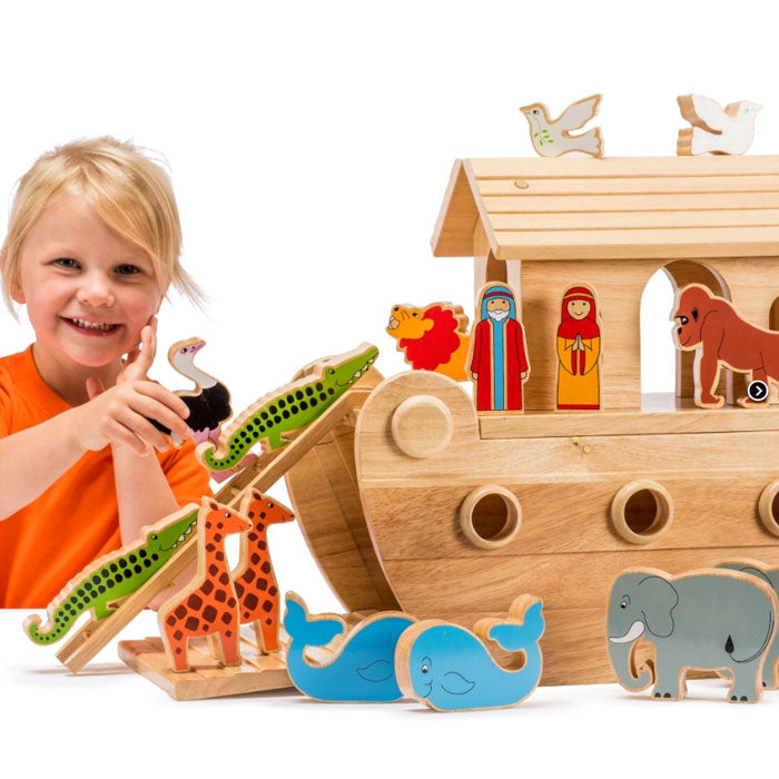 Lanka Kade - Deluxe Wooden Noah's Ark with 24 Colourful Pieces