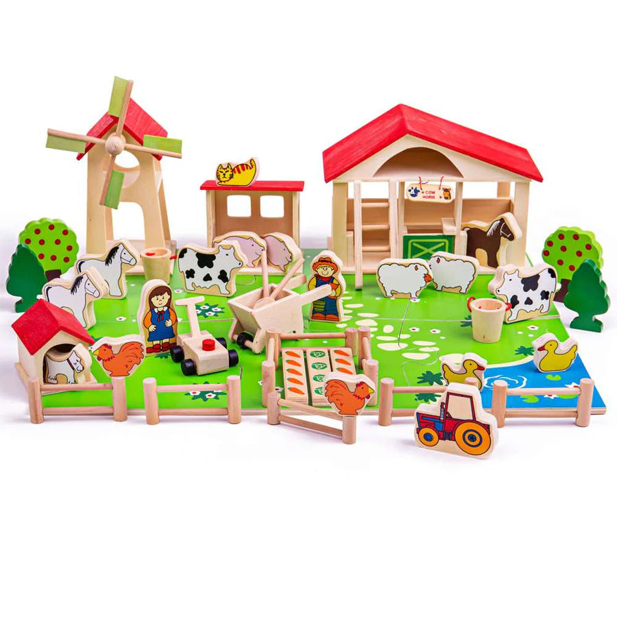 Bigjigs Toys - Wooden Play Farm