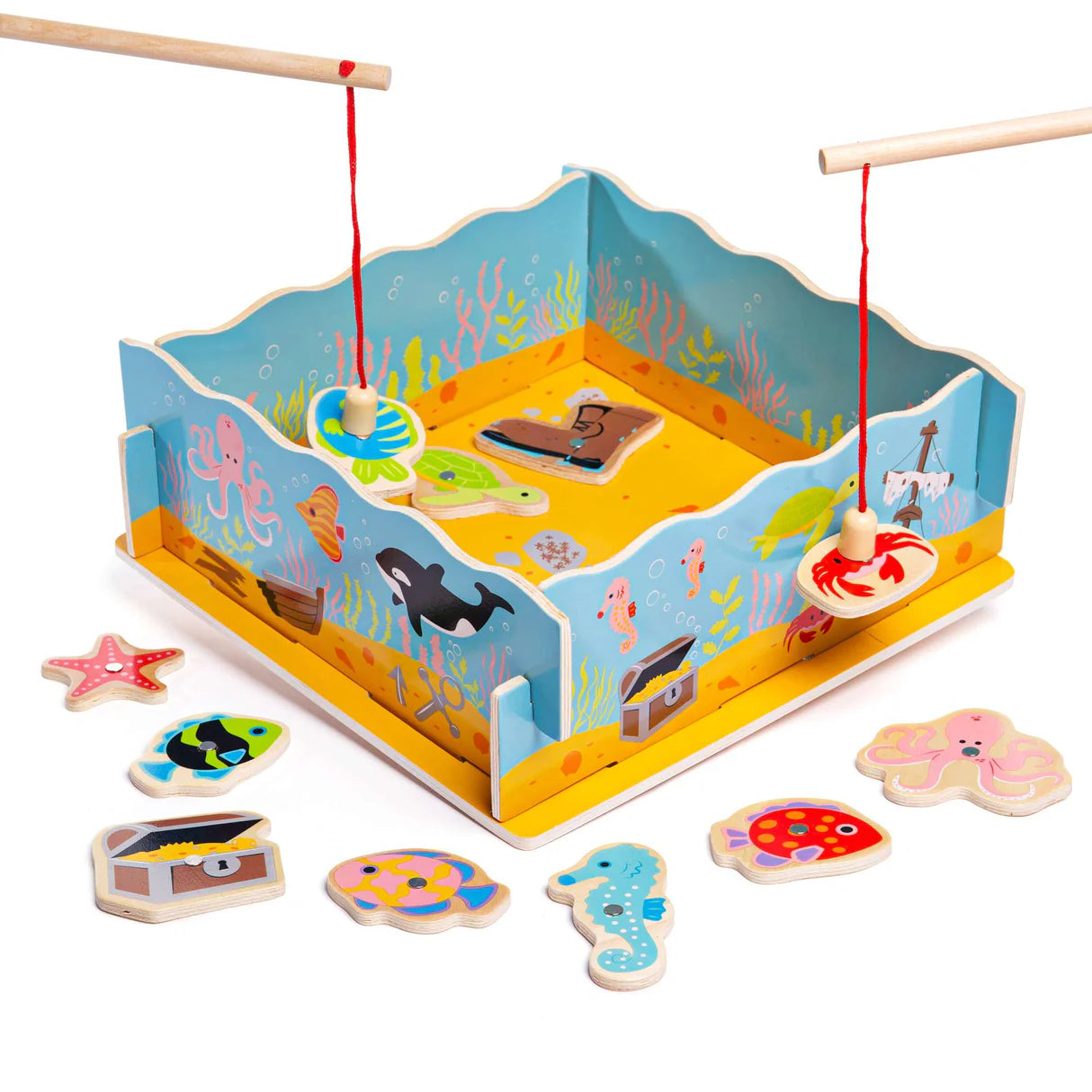 Bigjigs - Magnetic Fishing Game with Base