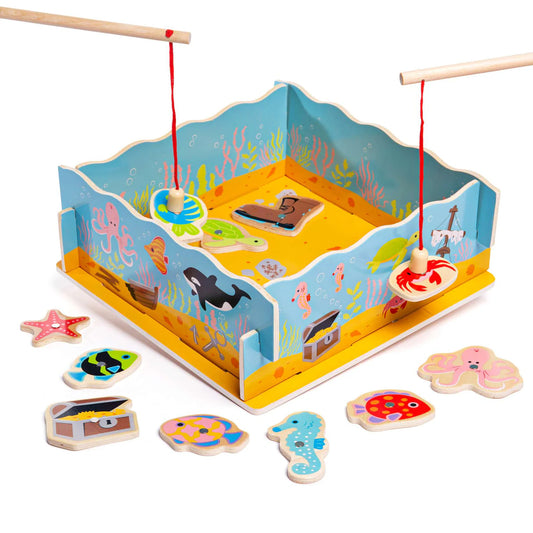 Bigjigs - Magnetic Fishing Game with Base