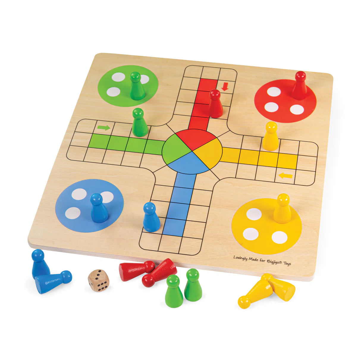 Bigjigs - Wooden Traditional Ludo