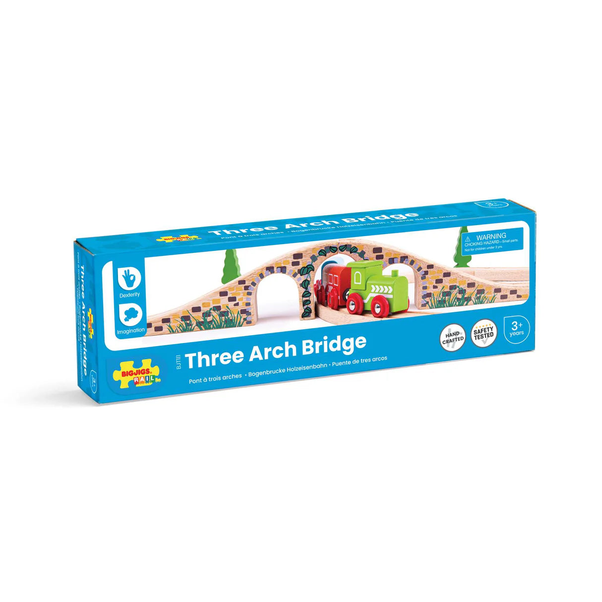 Bigjigs - Wooden Rail Three Arch Bridge