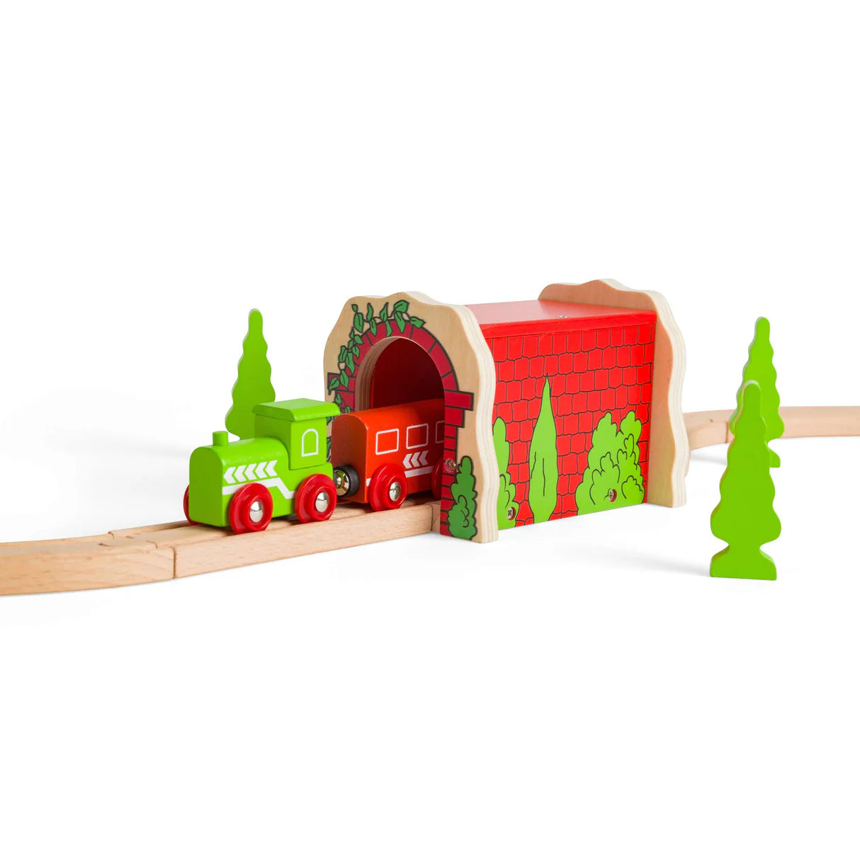 Bigjigs - Wooden Rail Red Brick Tunnel